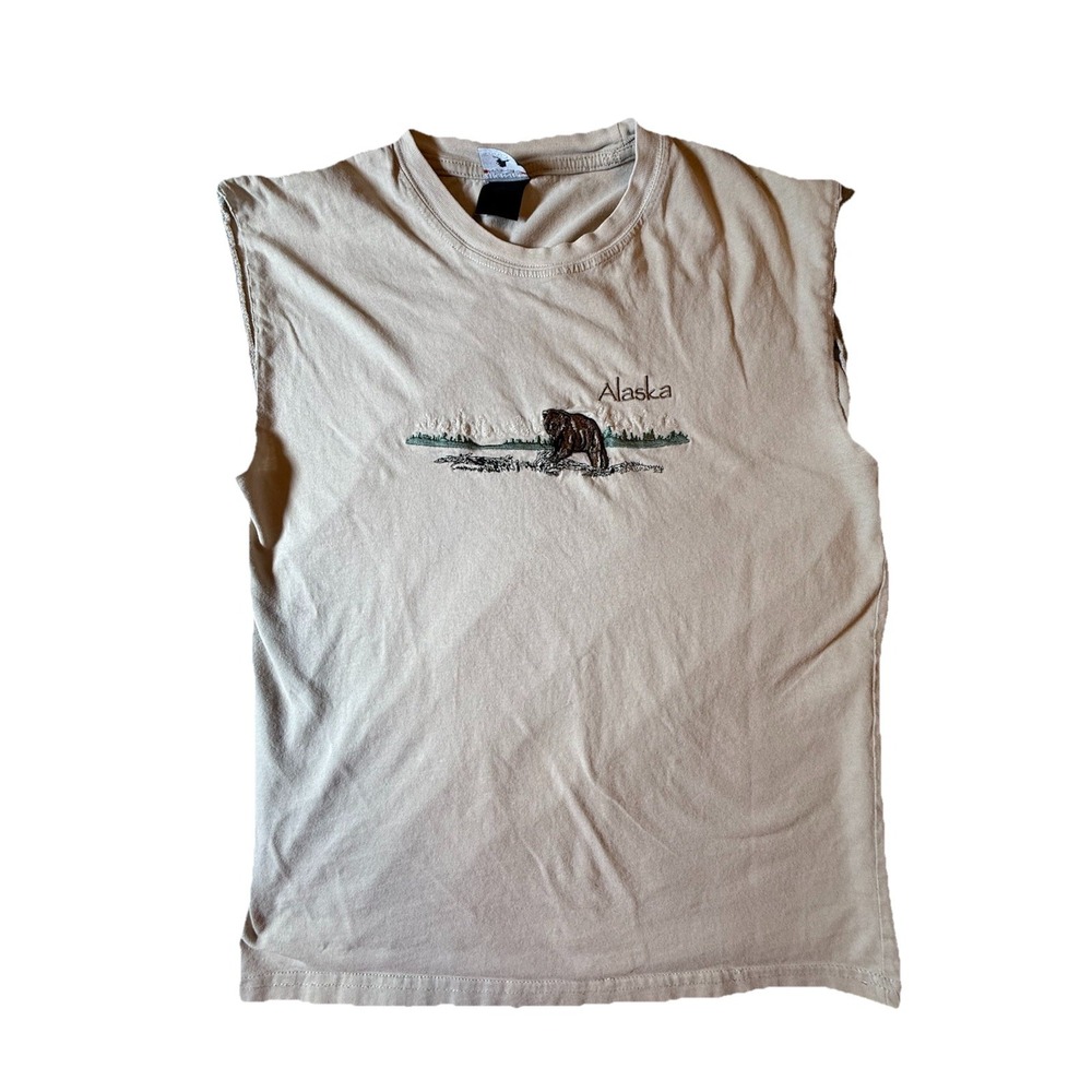 Thrashed T-Shirt Sleeveless Chopped Cut Off Biker Punk Turned Into Muscle Shirt